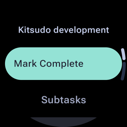 Kitsudo Wear OS Task details