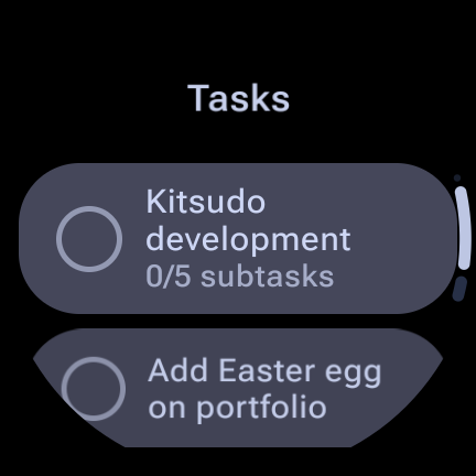 Kitsudo Wear OS Task list